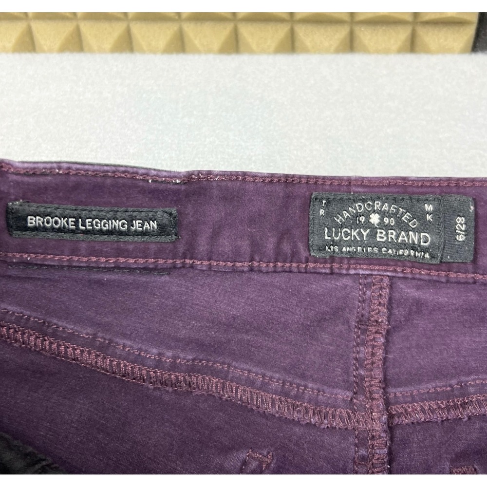 Lucky Brand Women 6/28 Plum Brooke Legging Jean Skinny Mid Rise Stretch Pants - Picture 4 of 14